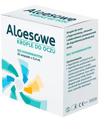  ALOESOWE Krople do oczu - 20 x 0,4 ml - Apteka internetowa Melissa  