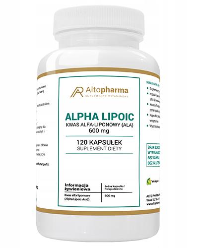  Altopharma Alpha lipoic Kwas alfa-liponowy (ALA) 600 mg - 120 kaps. - cena, opinie, właściwości - Apteka internetowa Melissa  