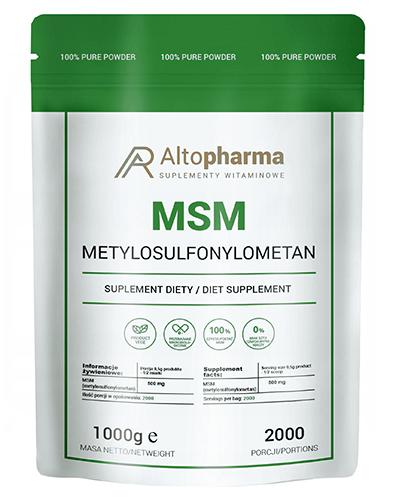  Altopharma MSM Metylosulfonylometan - 1000 g  - Apteka internetowa Melissa  