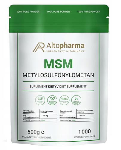  Altopharma MSM Metylosulfonylometan - 500 g - cena, opinie, stosowanie - Apteka internetowa Melissa  
