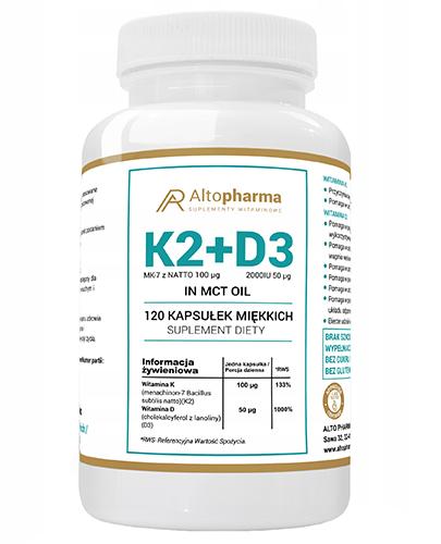  Altopharma Witamina K2 + D3 - 120 kaps. - cena, opinie, właściwości - Apteka internetowa Melissa  