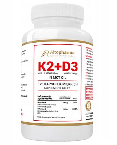  Altopharma Witamina K2+D3 - 120 kaps. - cena, opinie, wskazania - Apteka internetowa Melissa  