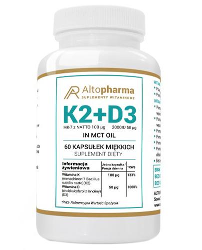  Altopharma Witamina K2+D3 - 60 kaps. - cena, opinie, wskazania - Apteka internetowa Melissa  