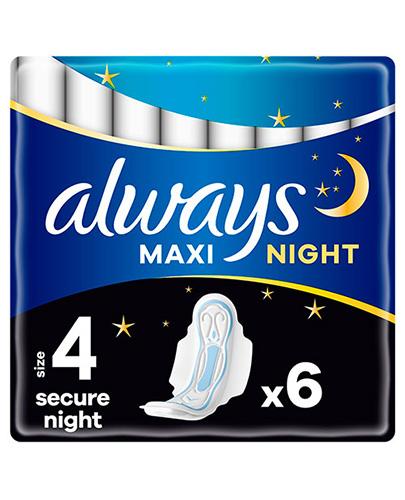 Always Ultra Secure Night Podpaski ze skrzydełkami, 6 szt., cena, opinie, skład - Apteka internetowa Melissa