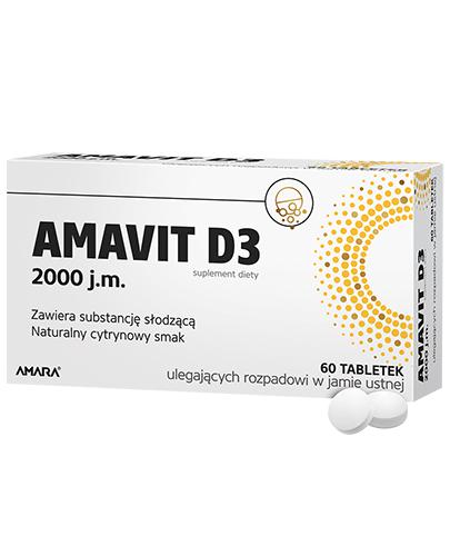 Amavit D3 2000 j.m., 60 tabletek, cena, opinie, stosowanie - Apteka internetowa Melissa