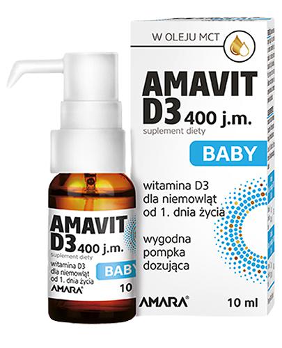  Amavit D3 baby 400 j.m., 10 ml, cena, opinie, dawkowanie - Apteka internetowa Melissa  