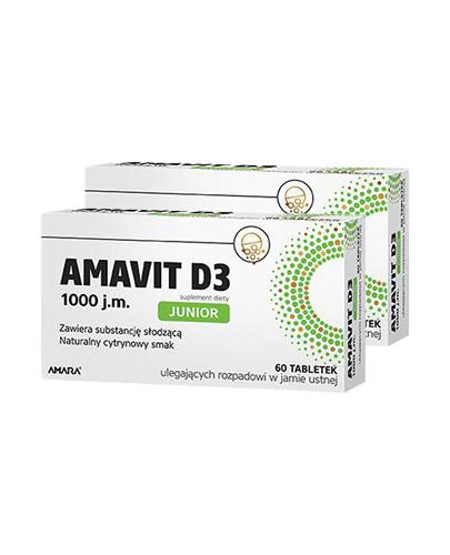 Amavit D3 Junior 1000 j.m., 2 x 60 tabletek, cena, opinie, stosowanie - Apteka internetowa Melissa  