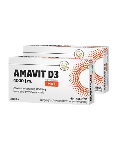  Amavit D3 MAX 4000 j.m., 2 x 60 tabletek, cena, opinie, dawkowanie - Apteka internetowa Melissa  