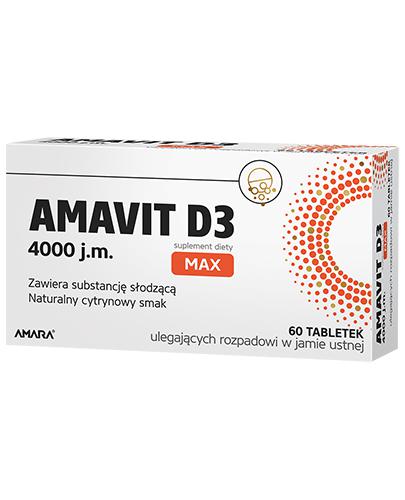  Amavit D3 MAX 4000 j.m., 60 tabletek, cena, opinie, dawkowanie - Apteka internetowa Melissa  