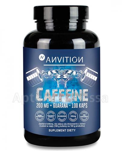  ANVITION Caffeine 200 mg + guarana - 100 kaps. - Apteka internetowa Melissa  