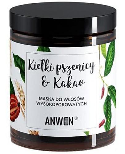  Anwen Kiełki pszenicy & Kakao Maska do włosów wysokoporowatych - 180 ml - cena, opinie, stosowanie - Apteka internetowa Melissa  