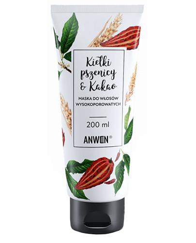  Anwen Kiełki pszenicy & Kakao Maska do włosów wysokoporowatych - 200 ml - cena, opinie, stosowanie - Apteka internetowa Melissa  