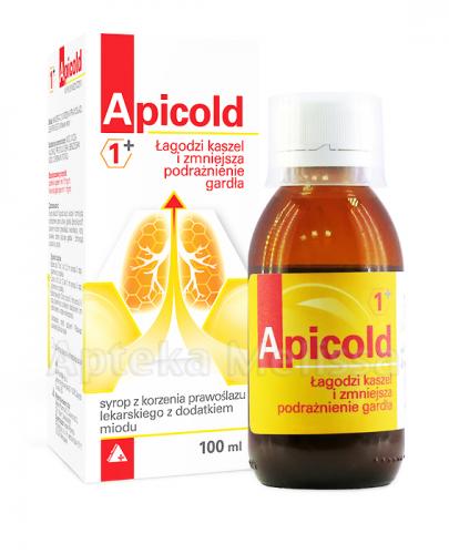 
                                                                          APICOLD 1+ Syrop z korzenia prawoślazu z dodatkiem miodu - 100 ml - Drogeria Melissa                                              