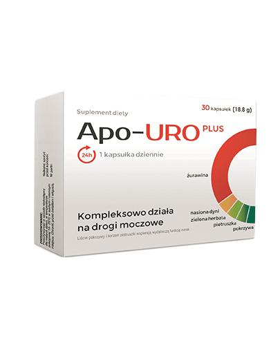  APO-URO PLUS 500 mg, 30 kaps., żurawina, cena, opinie, wskazania - ważny do 2024-06-30  
