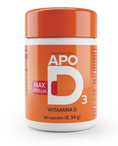 ApoD3 MAX 4000 j.m., 60 kaps., witamina D dla dorosłych, cena, opinie, wskazania - Apteka internetowa Melissa