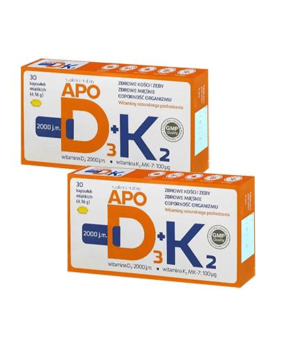 ApoD3+K2 (2000 j.m. K2 100uq), 2 x 30 kaps, witamina D, cena opinie, wskazania  - Apteka internetowa Melissa  
