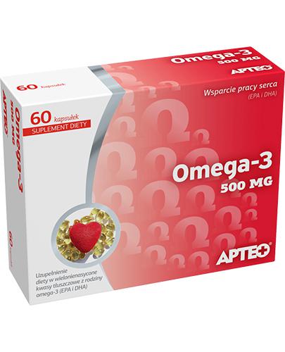  Apteo Omega-3 500 mg, 60 kaps., cena, opinie, właściwości  - Apteka internetowa Melissa  