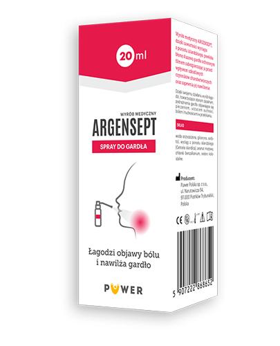 ARGENSEPT Spray do gardła - 20 ml - ze srebrem koloidalnym - cena, opinie, właściwości - Drogeria Melissa