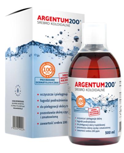 ARGENTUM200 Srebro koloidalne 100PPM tonik - 500 ml