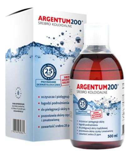 ARGENTUM200 Srebro koloidalne 25PPM tonik - 500 ml, cena, opinie, wskazania