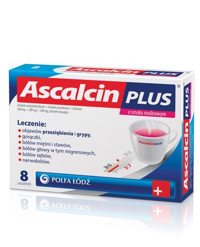 ASCALCIN PLUS Malinowy - 8 sasz. - Apteka internetowa Melissa