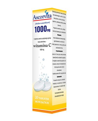 ASCORVITA Witamina C 1000 mg - 20 tabl. mus. - Apteka internetowa Melissa