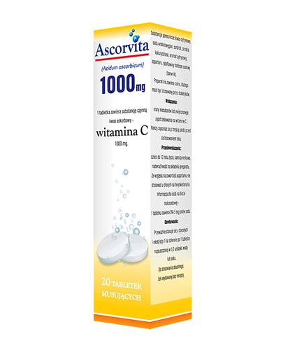  ASCORVITA Witamina C 1000 mg - 20 tabl. mus. - Apteka internetowa Melissa  