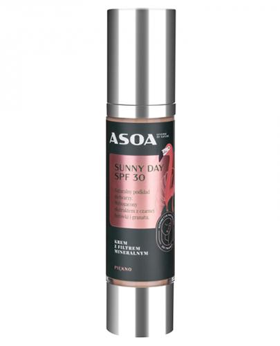  Asoa Sunny Day SPF 30 Naturalny krem-podkład do twarzy wzbogacony ekstraktem z czarnej borówki i granatu - 50 ml - cena, opinie, stosowanie - Apteka internetowa Melissa  
