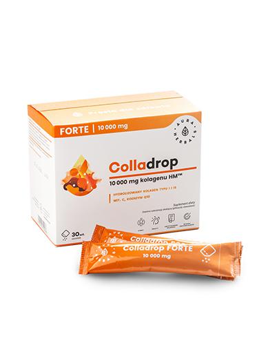  Aura Herbals Colladrop Forte kolagen morski 10000 mg, 30 sasz., cena, opinie, stosowanie - Apteka internetowa Melissa  