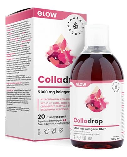  Aura Herbals Colladrop Glow 5000 mg kolagenu HM, 500 ml, cena, wskazania, właściwości - Apteka internetowa Melissa  