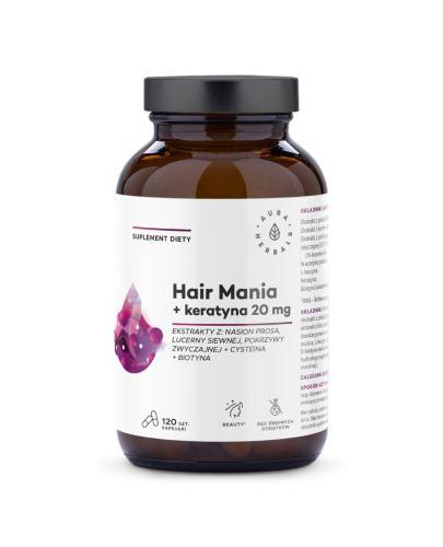  Aura Herbals Hair Mania + keratyna 20 mg, 120 kapsułek - Apteka internetowa Melissa  