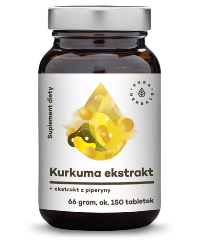 AURA HERBALS Kurkuma ekstrakt + ekstrakt z piperyny w tabletkach - 66 g - antyoksydanty - cena, właściwości, opinie - Apteka internetowa Melissa