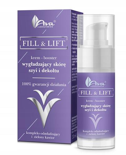  Ava Fill & Lift Krem-Booster wygładzający skórę szyi i dekoltu, 30 ml, cena, opinie, właściwości - Apteka internetowa Melissa  