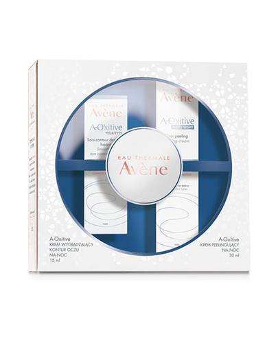 Avene A-Oxitive Zestaw Krem peelingujący na noc, 30 ml + Krem wygładzający kontur oczu na noc, 15 ml