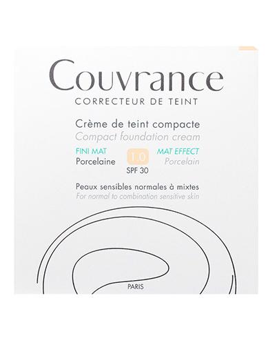 AVENE COUVRANCE MAT EFFECT Kremowy podkład w kompakcie 01 porcelanowy - 10 g - Apteka internetowa Melissa