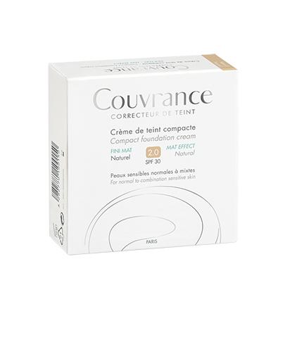 AVENE COUVRANCE MAT EFFECT Kremowy podkład w kompakcie 02 naturalny - 10 g - Drogeria Melissa