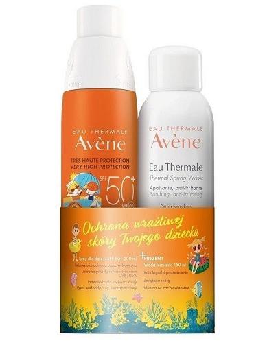  Avene Spray dla dzieci SPF 50 - 200 ml + Woda termalna - 150 ml - cena, opinie, właściwości - Apteka internetowa Melissa  