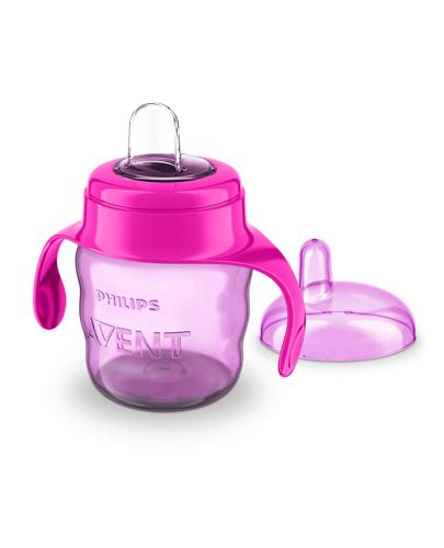 AVENT Kubek niekapek z uchwytami 6m+, kolor różowy 551/03, 200 ml