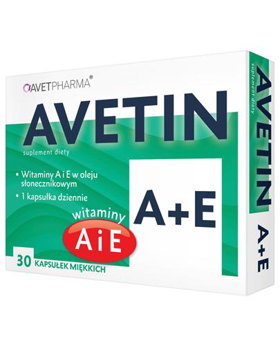  Avetin A+E - 30 kaps. - cena, opinie, właściwości - Apteka internetowa Melissa  