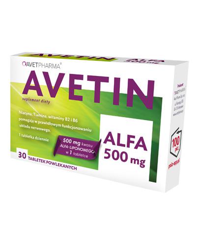  Avetin Alfa 500 mg - 30 tabl. - cena, opinie, wskazania - Apteka internetowa Melissa  