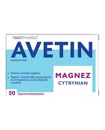  Avetin Magnez Cytrynian, 50 tabletek, cena, opinie, wskazania - Apteka internetowa Melissa  