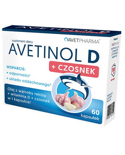  Avetinol D + Czosnek, 60 kaps. Tran z rekina - cena, opinie, dawkowanie - Apteka internetowa Melissa  