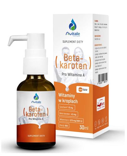 AVITALE Beta-karoten Krople - 30 ml - skóra, odporność - cena, opinie, wskazania