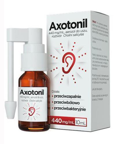  Axotonil aerozol do uszu, 10 ml, Na ból ucha, zapalenie ucha - Apteka internetowa Melissa  