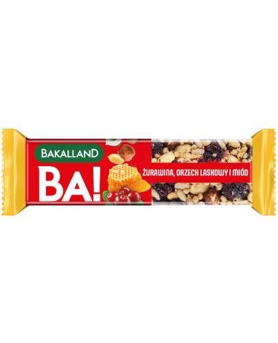  Bakalland Ba! Baton orzechowy Nuts Żurawina, 30 g  - Apteka internetowa Melissa  