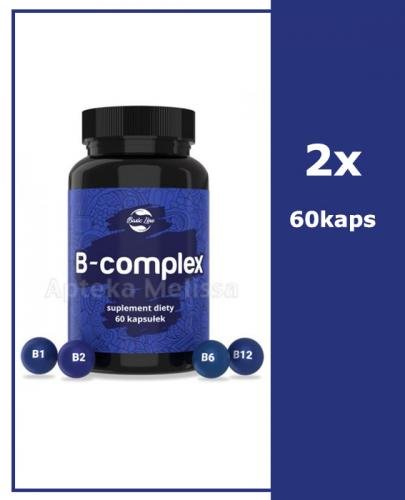  BASIC LINE B-complex - 2 x 60 kaps. - tiamina, ryboflawina, witamina B6, B12 - Apteka internetowa Melissa  