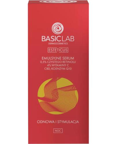  Basiclab Emulsyjne serum 0,5% czystego retinolu, 4% witaminy C, CBD i Koenzymem Q10 Odnowa i Stymulacja, 30 ml - Apteka internetowa Melissa  