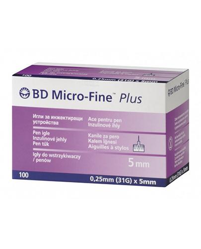  BD Micro-Fine Plus Igły do penów 31G 0,25 mm x 5 mm - 100 szt. - cena, opinie, wskazania - Apteka internetowa Melissa  