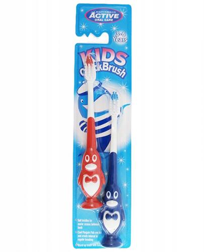  Beauty Formulas Activ Oral Care Kids Quick Brush Szczoteczka do zębów dla dzieci Pingwin 3-6 lat - 2 szt. - cena, opinie, wlaściwości - Apteka internetowa Melissa  