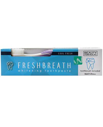  Beauty Formulas Fresh Breath Wybielająca pasta do zębów, 100 ml + Szczoteczka do zębów, 1 szt., cena, opinie, właściwości - Apteka internetowa Melissa  